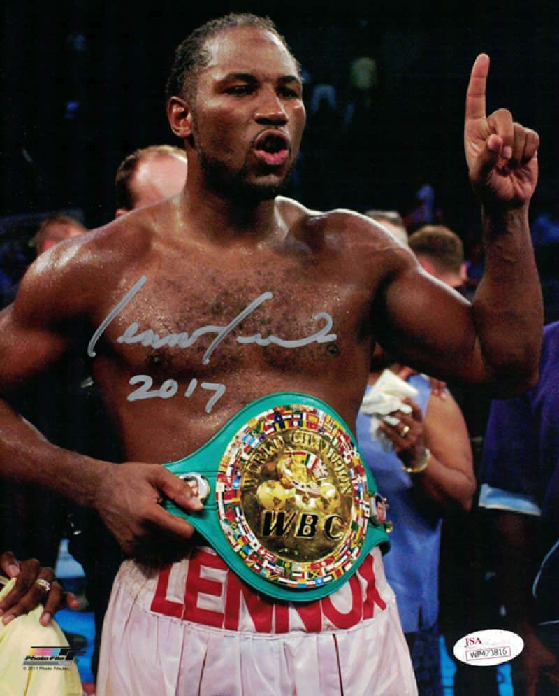 Lennox Lewis Autographed Boxing 8x10 Photo JSA