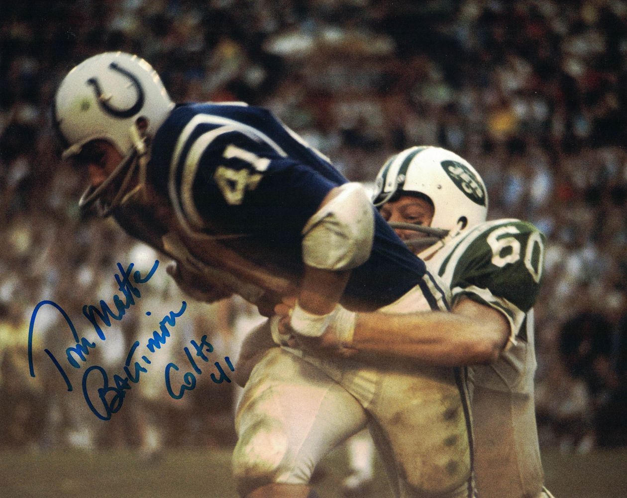 Tom Matte Autographed/Signed Baltimore Colts 8x10 Photo