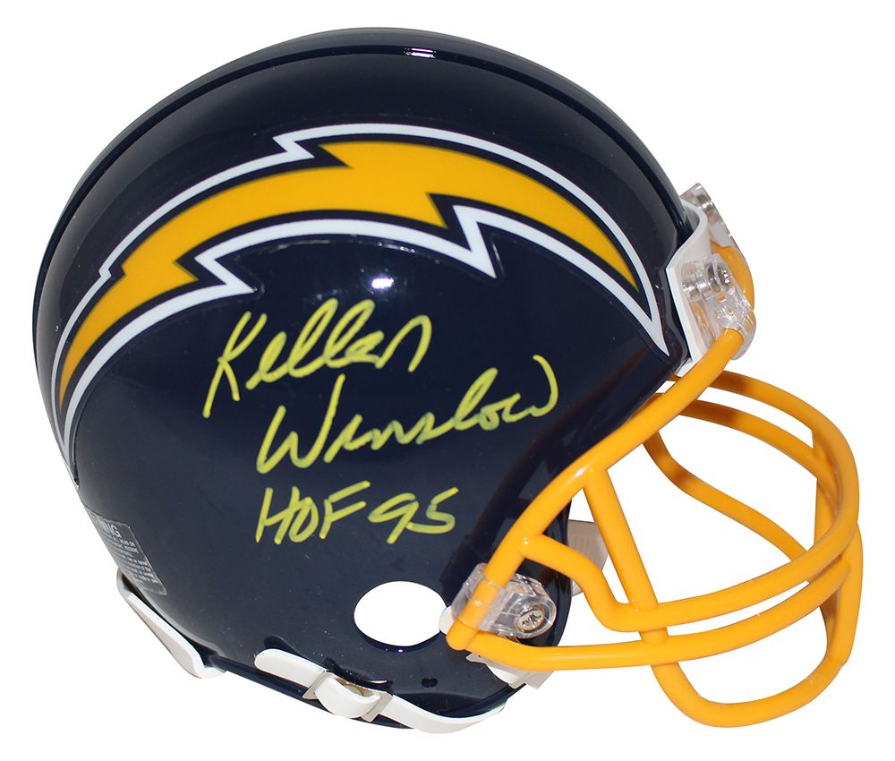 Kellen Winslow Autographed San Diego Chargers 74-87 Mini Helmet HOF BAS