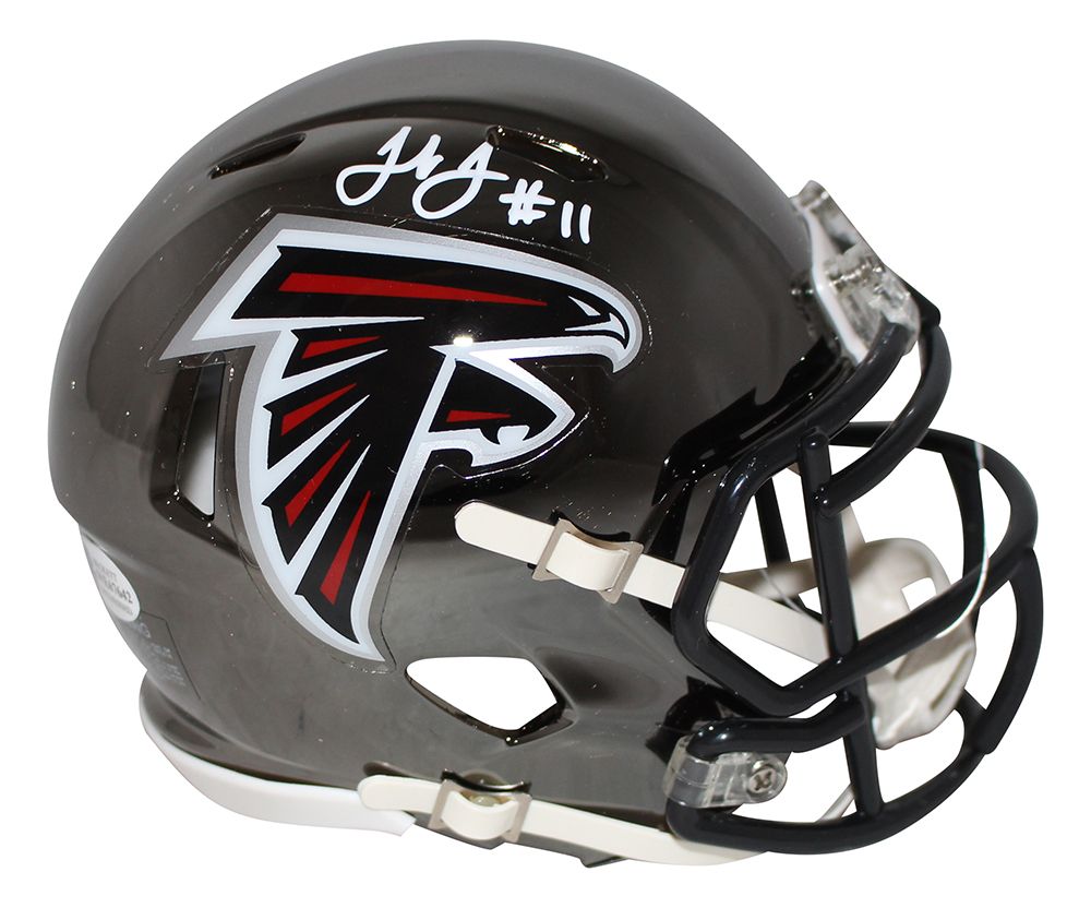 Julio Jones Autographed/Signed Atlanta Falcons Chrome Mini Helmet BAS