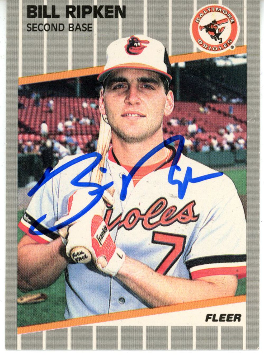 Billy Ripken Autographed 1989 Fleer #616 F Face Error Trading Card Beckett
