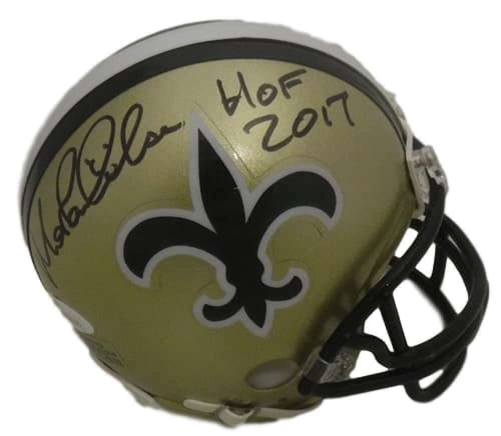 Morten Andersen Autographed New Orleans Saints Mini Helmet HOF JSA