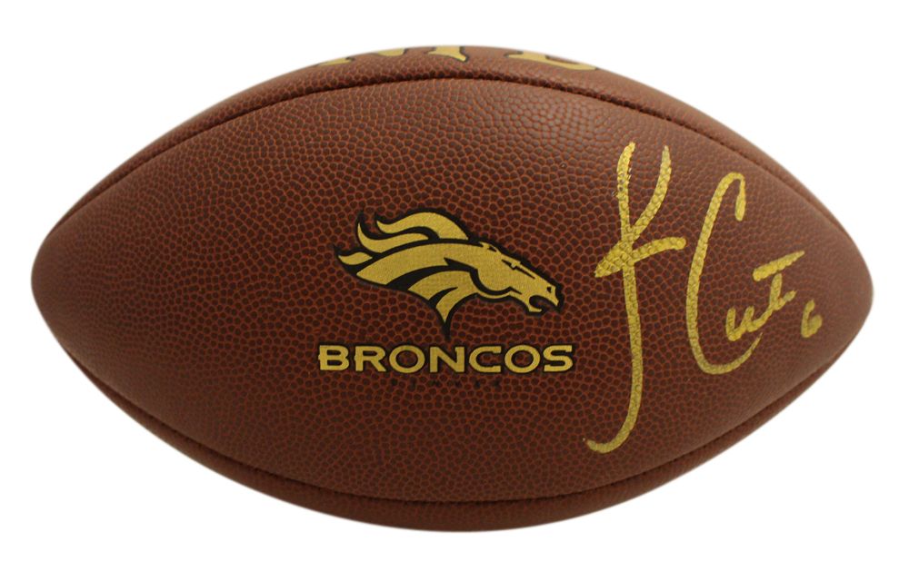 Jay Cutler Autographed/Signed Denver Broncos Super Grip Football Beckett