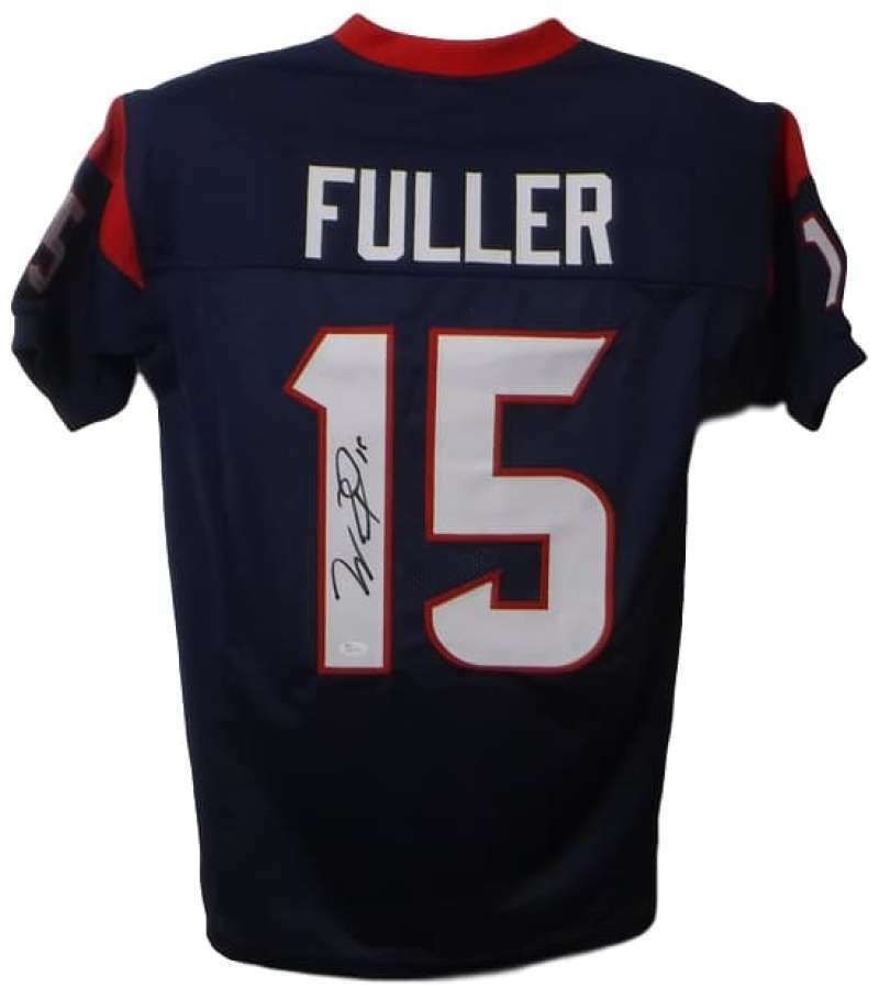 Will Fuller Autographed Houston Texans Custom Blue Size XL Jersey JSA