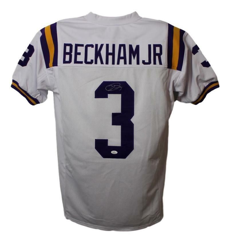Odell Beckham Jr. Autographed LSU Tigers Size XL White Jersey JSA