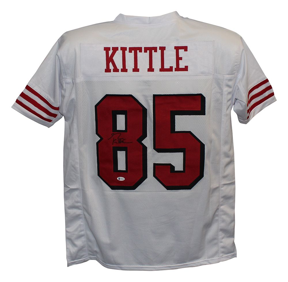 George Kittle Autographed/Signed Pro Style Color Rush Black XL Jersey BAS