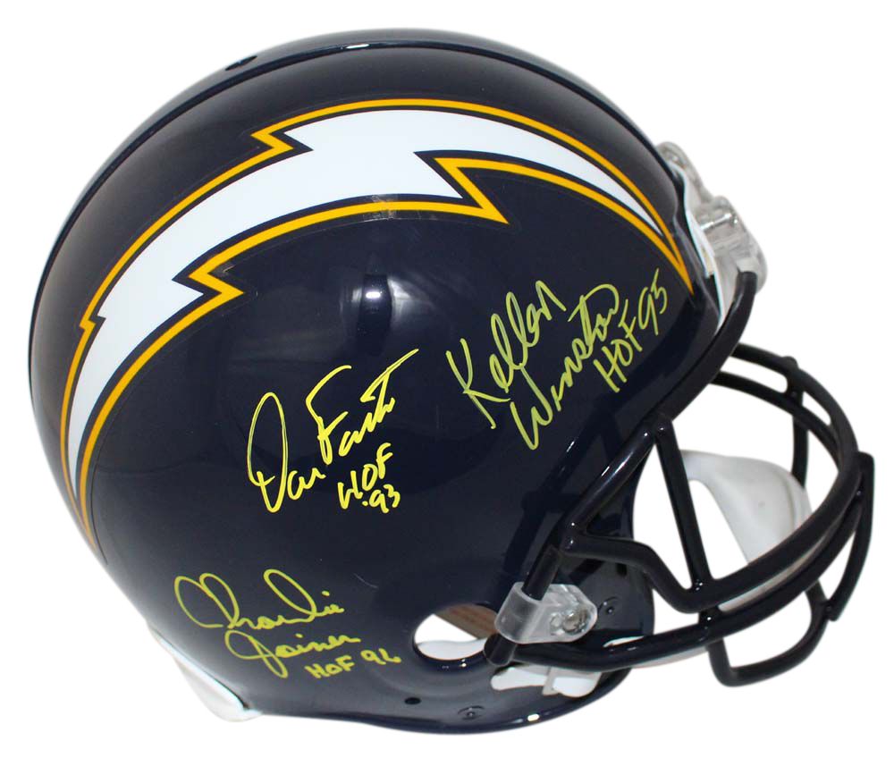 San Diego Chargers Triplets Signed Authentic Helmet Fouts Winslow Joiner JSA
