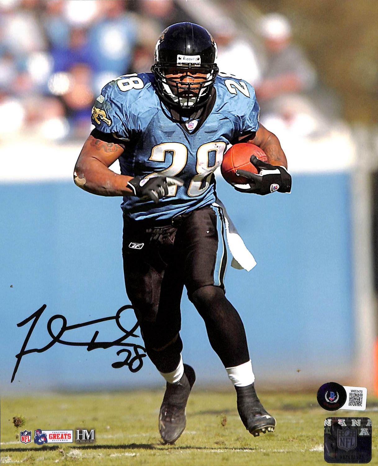 Fred Taylor Autographed Jacksonville Jaguars 8x10 Photo Beckett