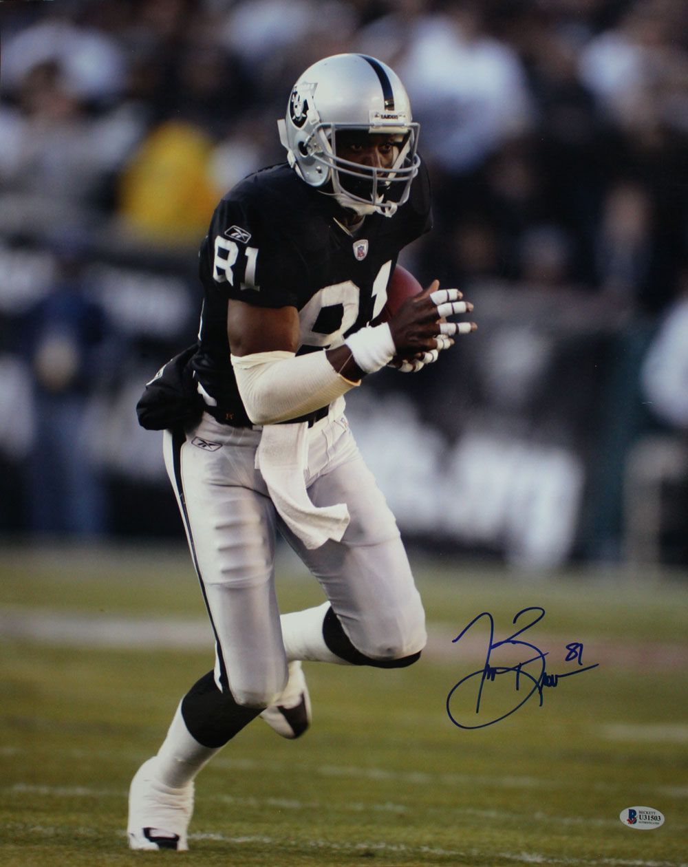 Tim Brown Autographed/Signed Oakland Raiders 16x20 Photo BAS