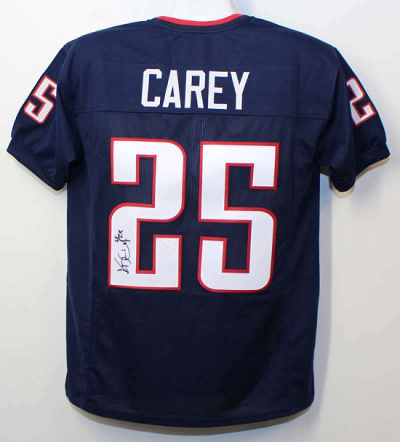 Kadeem Carey Autographed Arizona Wildcats Custom Size XL Blue Jersey JSA