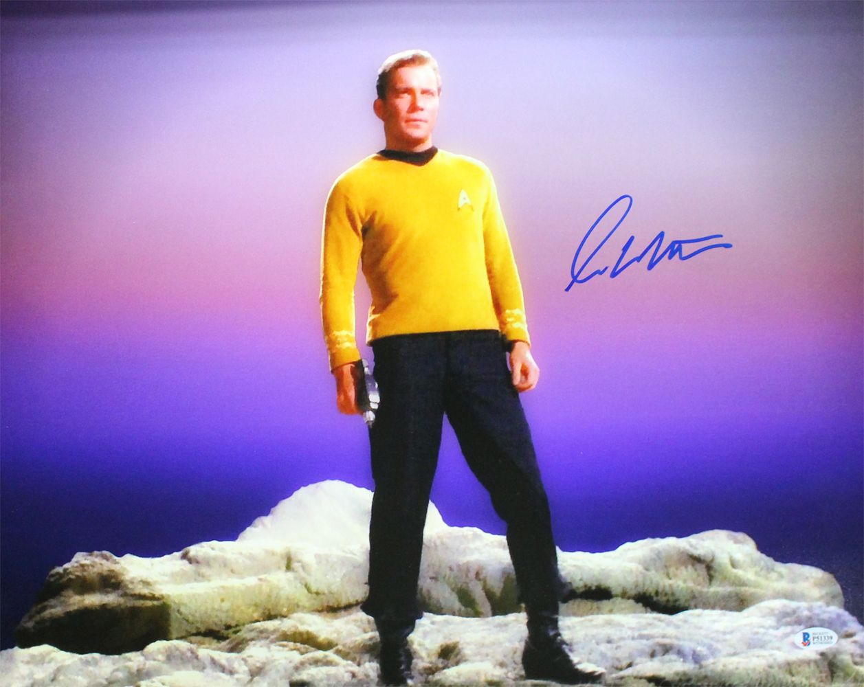 William Shatner Autographed/Signed Star Trek 16x20 Photo BAS