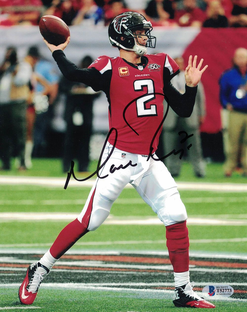 Matt Ryan Autographed/Signed Atlanta Falcons 8x10 Photo BAS