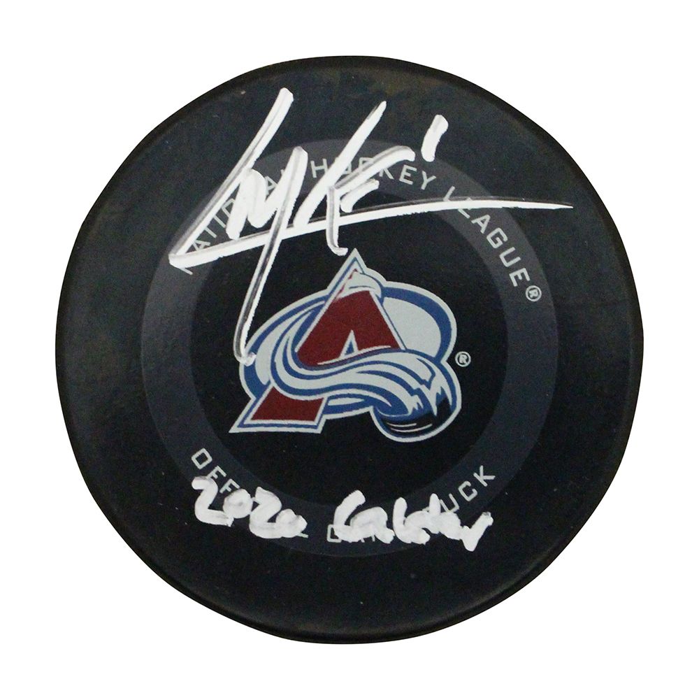 Cale Makar Autographed/Signed Colorado Avalanche Official Puck FAN