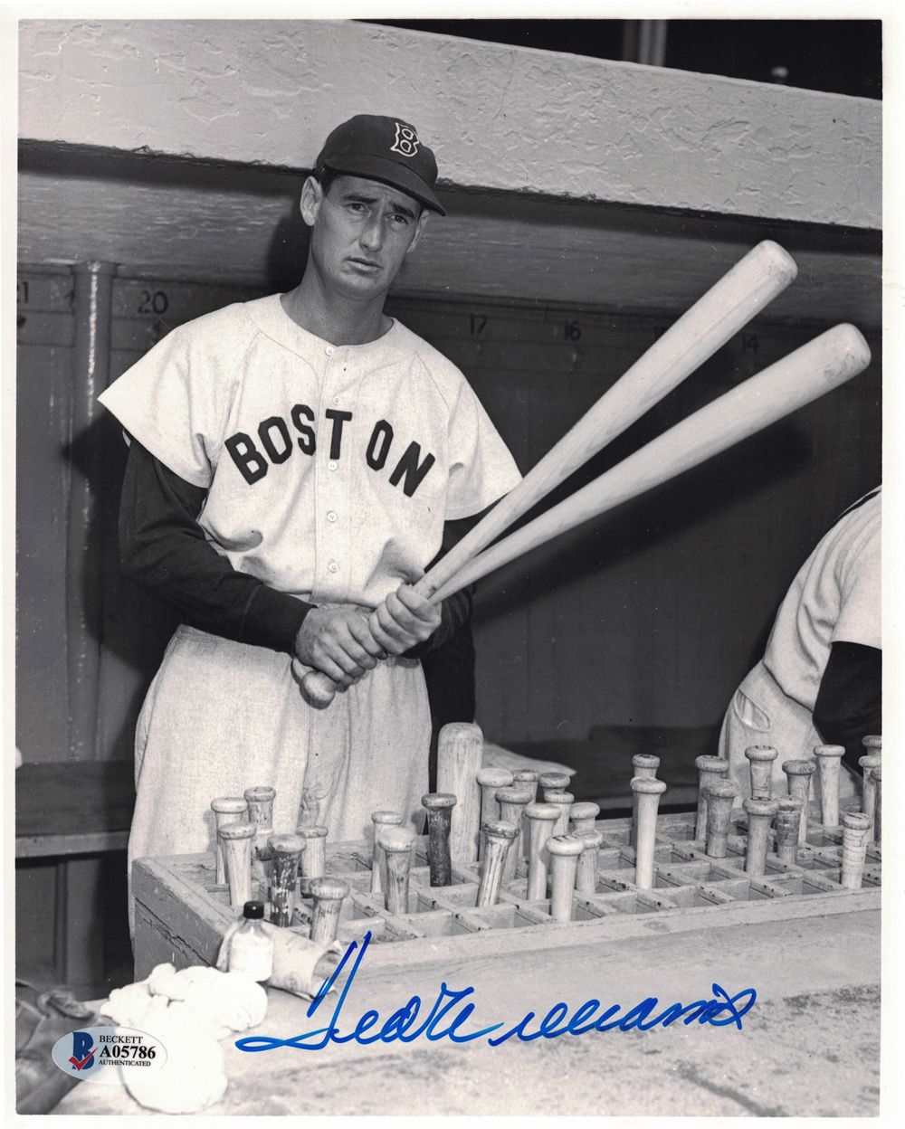 Ted Williams Autographed/Signed Boston Red Sox 8x10 Photo BAS