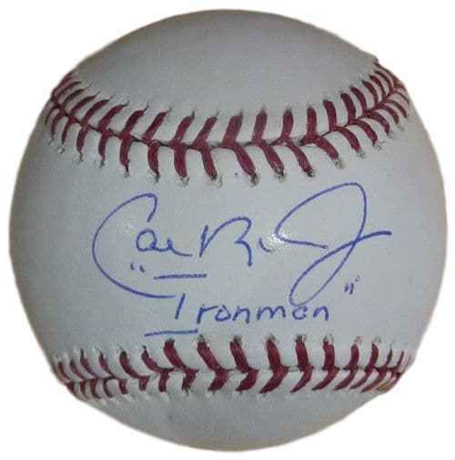 Cal Ripken Jr Autographed Baltimore Orioles OML baseball w/IRONMAN JSA
