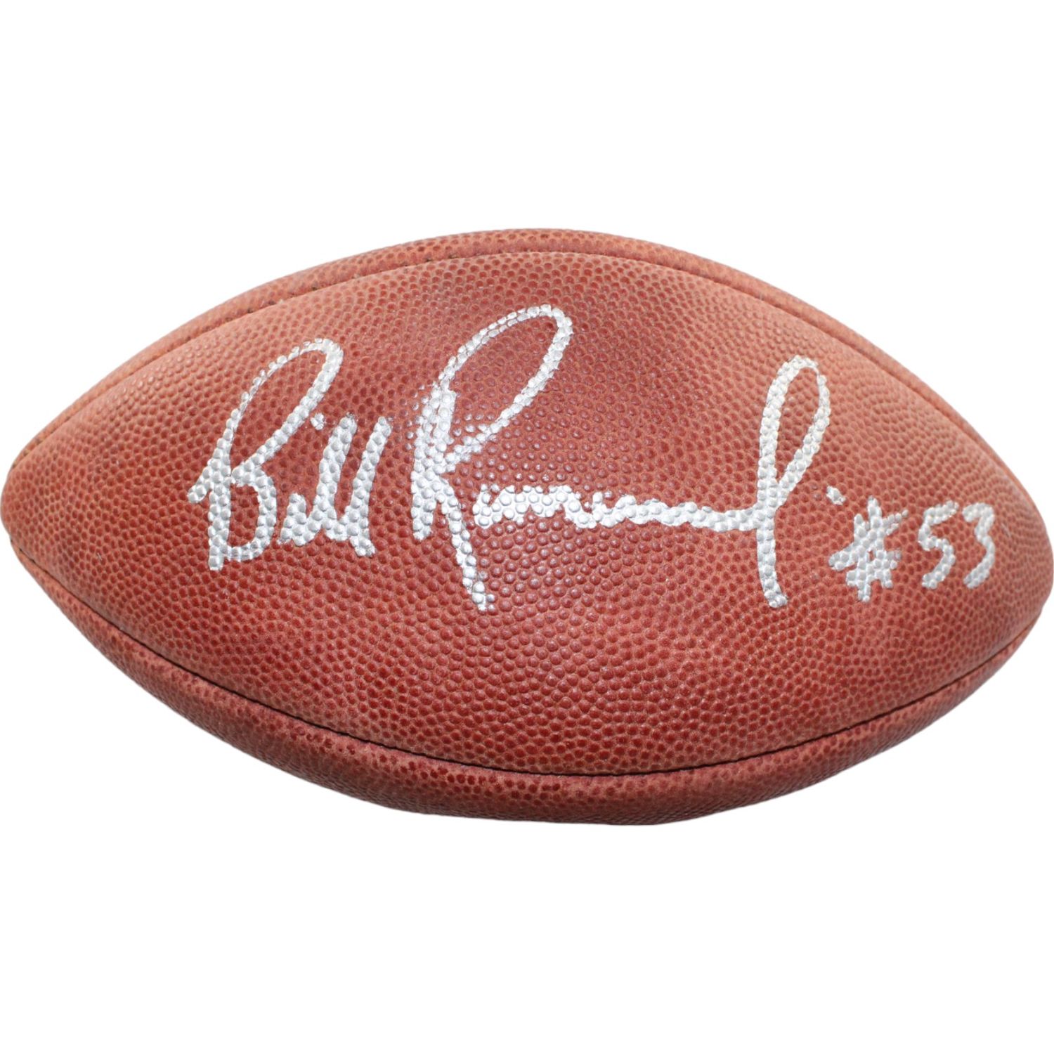 Bill Romanowski Autographed Wilson Leather Mini Football Beckett 44315
