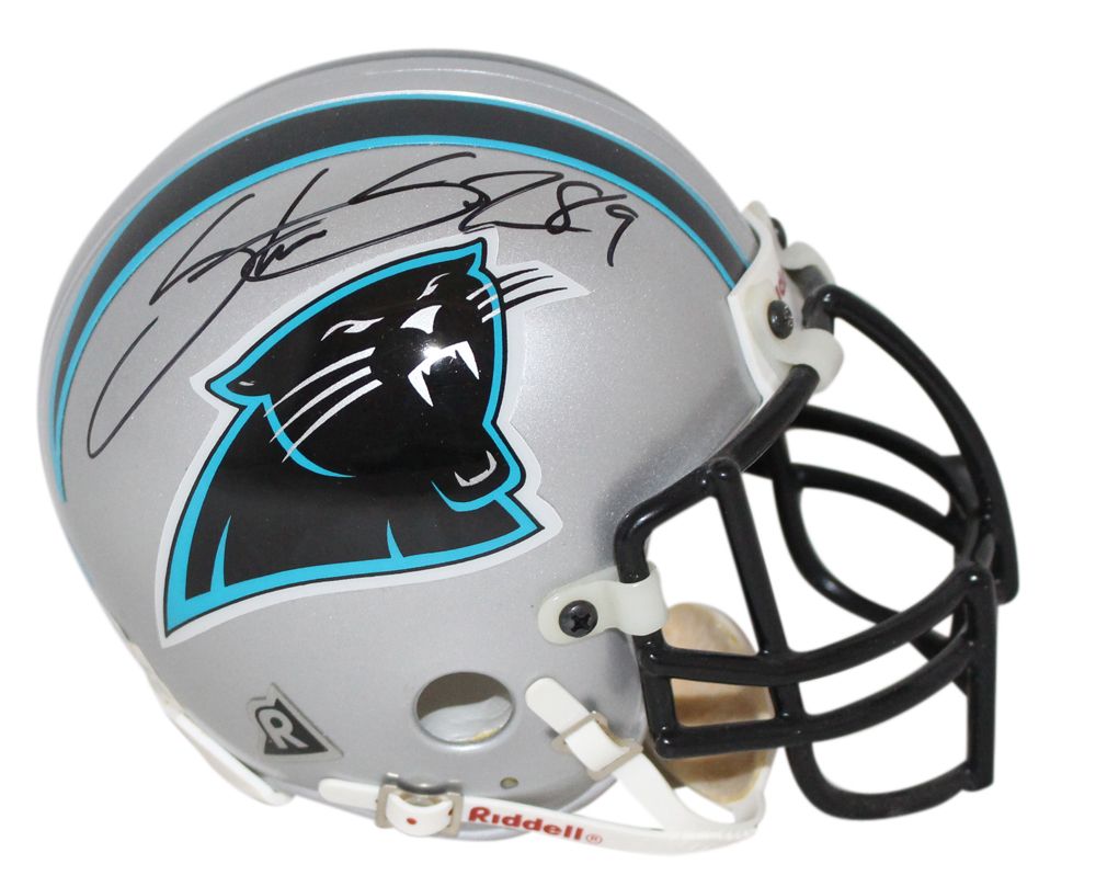 Steve Smith Autographed Carolina Panthers Authentic Mini Helmet BAS
