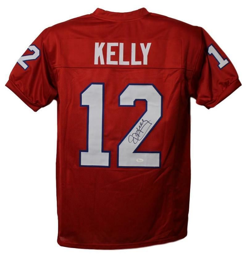 Jim Kelly Autographed New Jersey Generals XL Red Jersey JSA