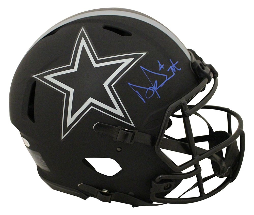 Dak Prescott Autographed Dallas Cowboys Authentic Eclipse Helmet BAS