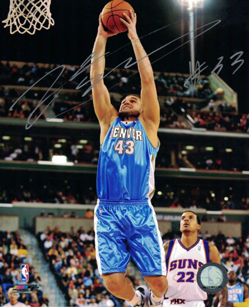 Linas Kleiza Autographed Denver Nuggets 8x10 in Silver