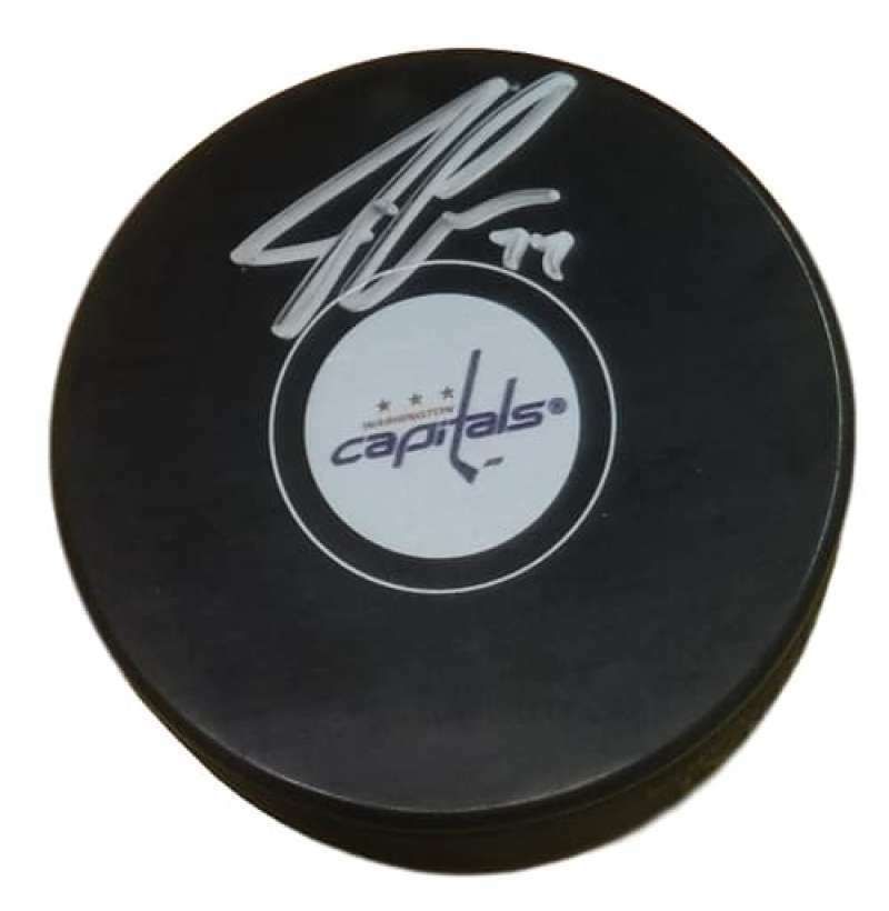 John Carlson Autographed Washington Capitals Hockey Puck JSA