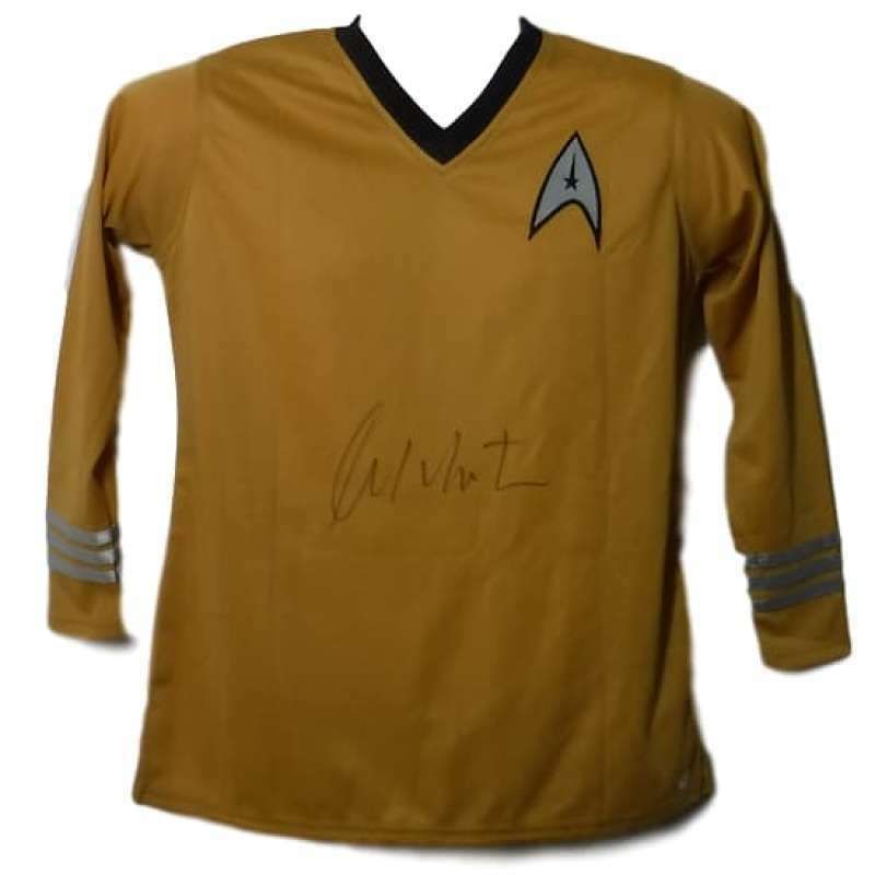 William Shatner Autographed Star Trek Size XL Brown/Yellow Uniform JSA
