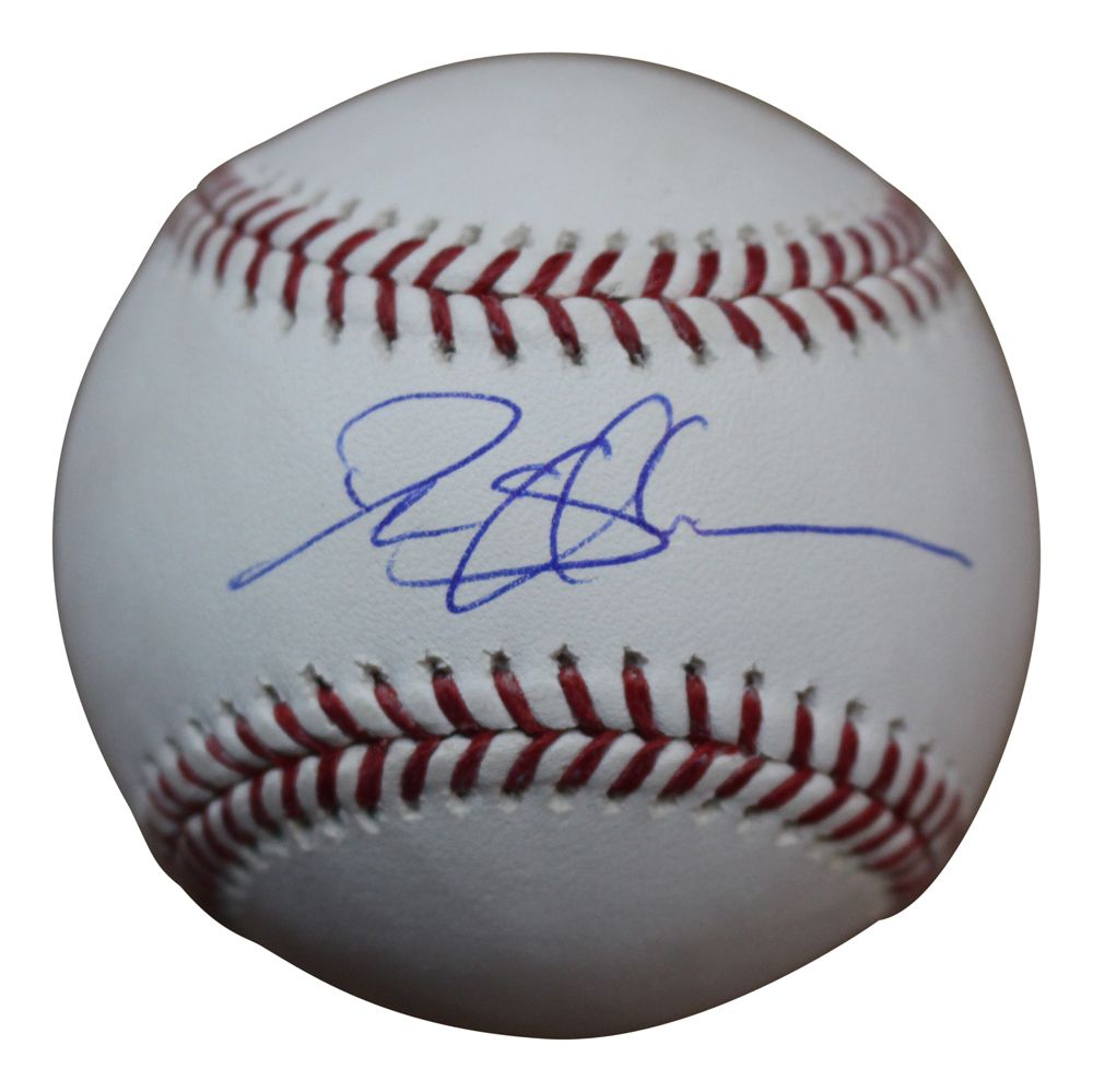 Deion Sanders Autographed/Signed Atlanta Braves OML Baseball BAS