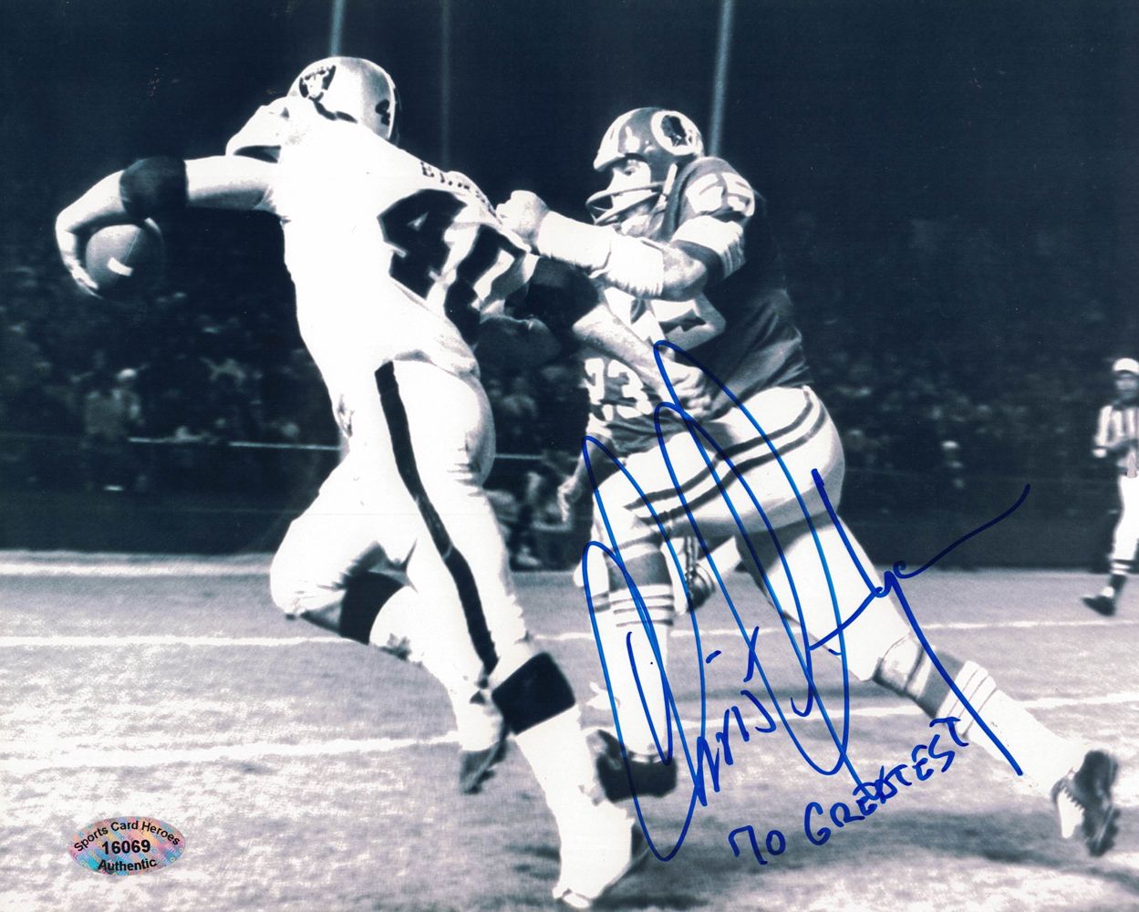 Chris Hanburger Autographed Washington Redskins 8x10 Photo 70 Greatest