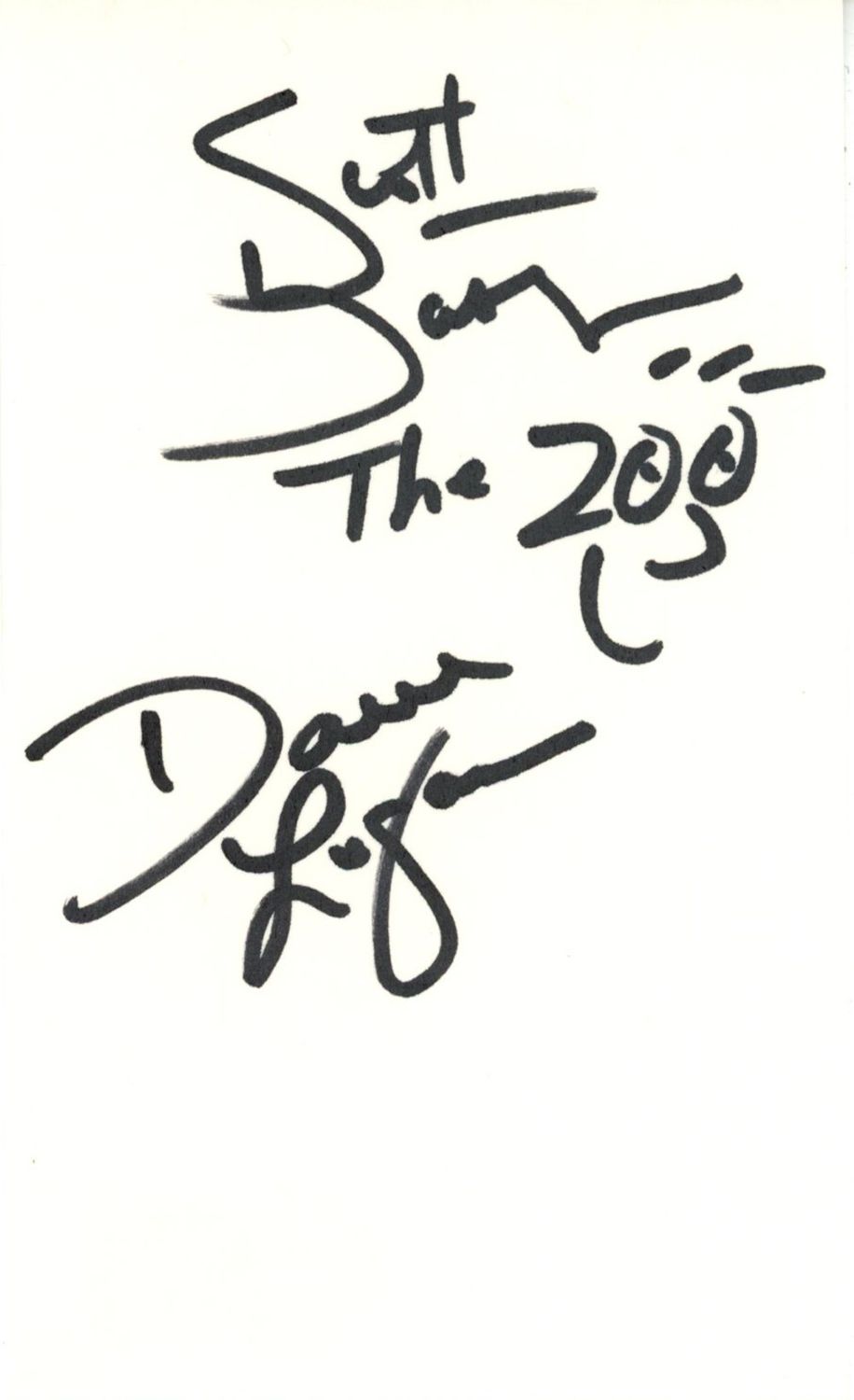 Dave Logan &amp; Scott Hastings Autographed/Signed Index Card Beckett 45273