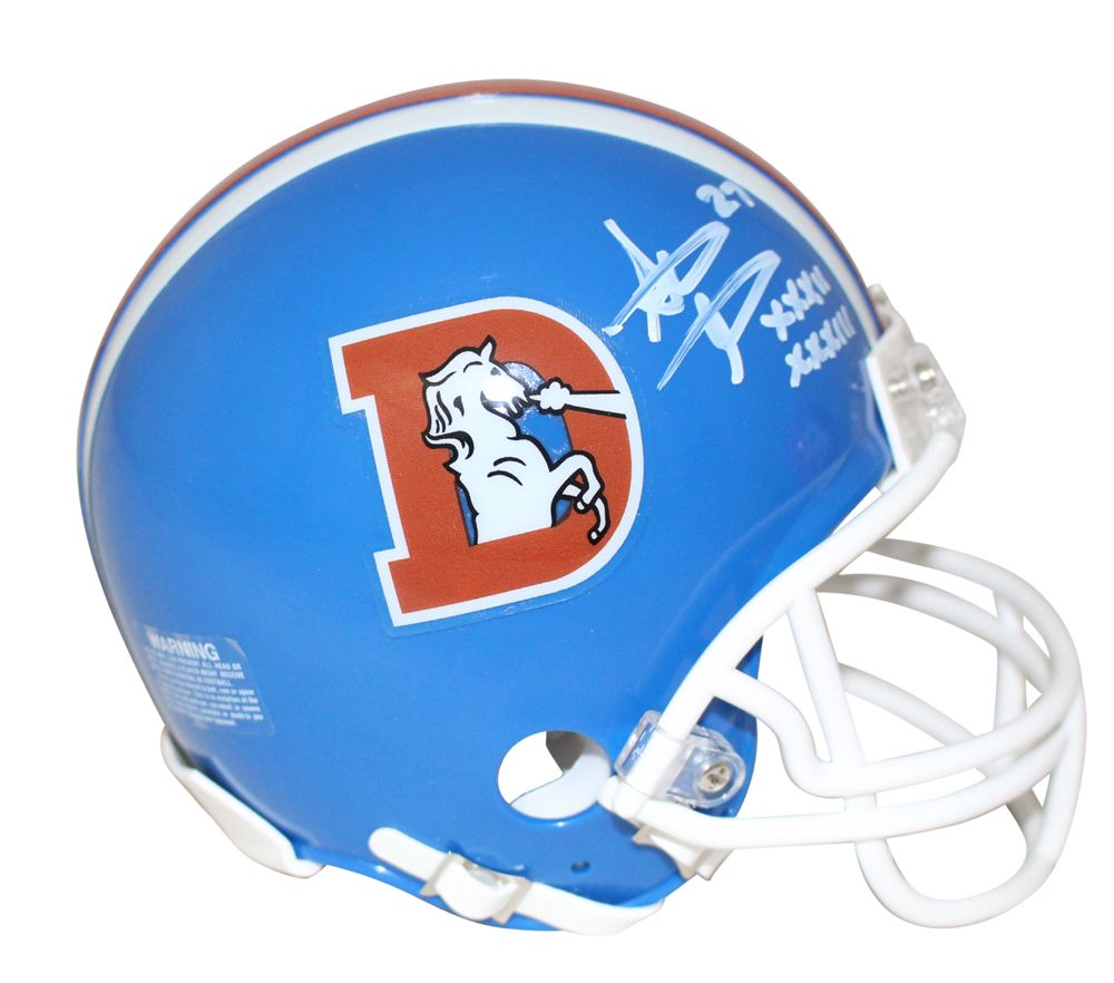 Steve Atwater Autographed Denver Broncos D Logo Mini Helmet 2 Insc