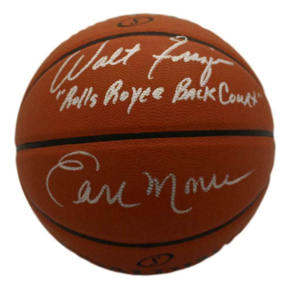 Walt Frazier &amp; Earl Monroe Autographed Knicks/Bullets Basketball PSA