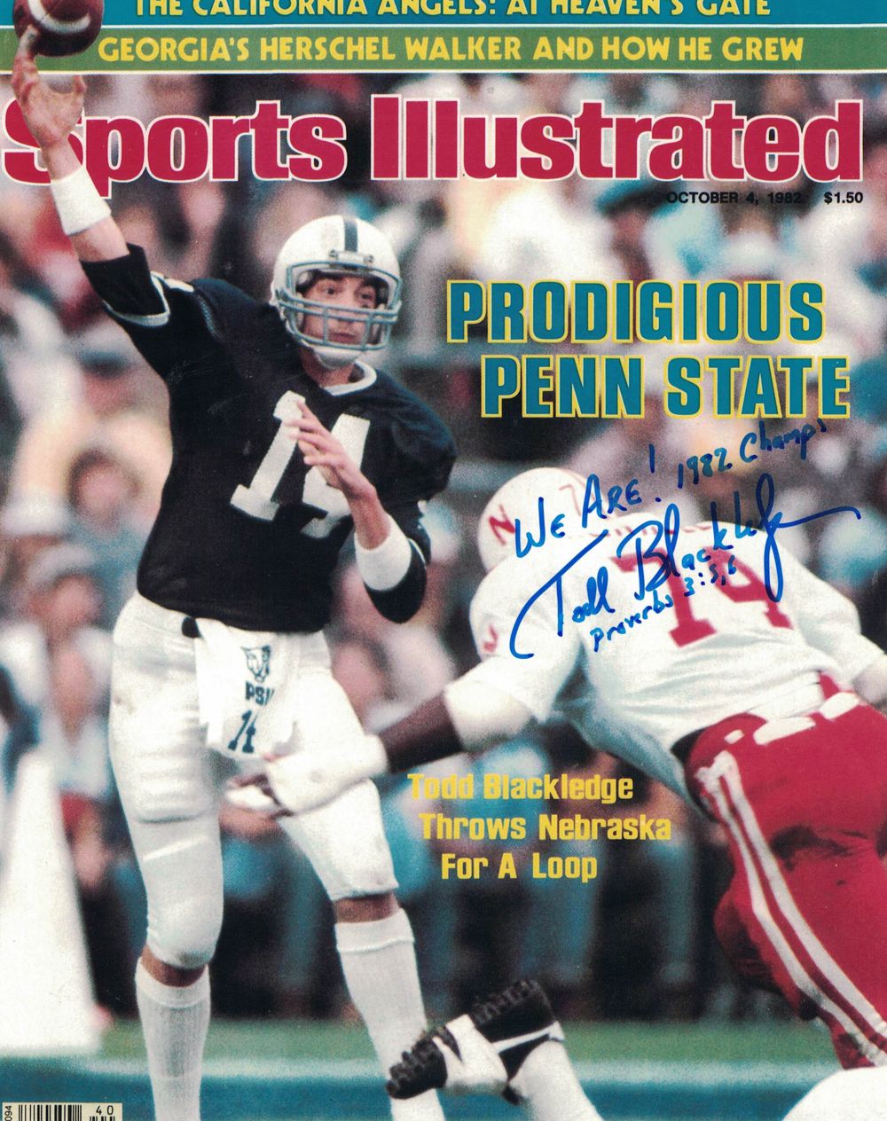 Todd Blackledge Autographed/Signed Penn State 8x10 Photo We Are