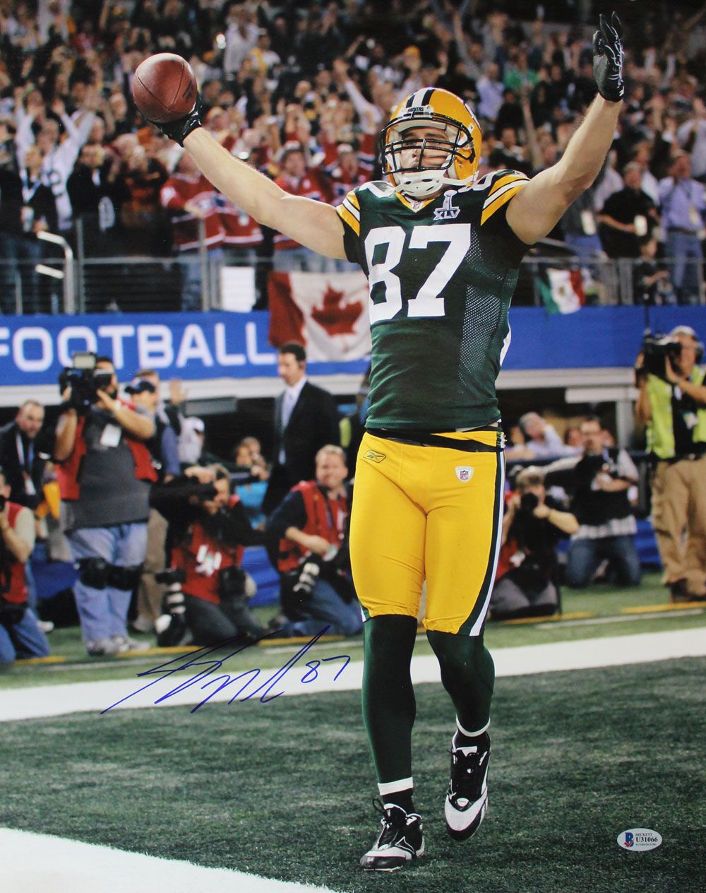 Jordy Nelson Autographed/Signed Green Bay Packers 16x20 Photo BAS