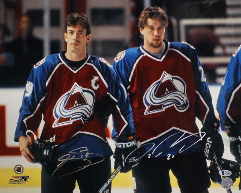 Joe Sakic &amp; Peter Forsberg Autographed Colorado Avalanche 16x20