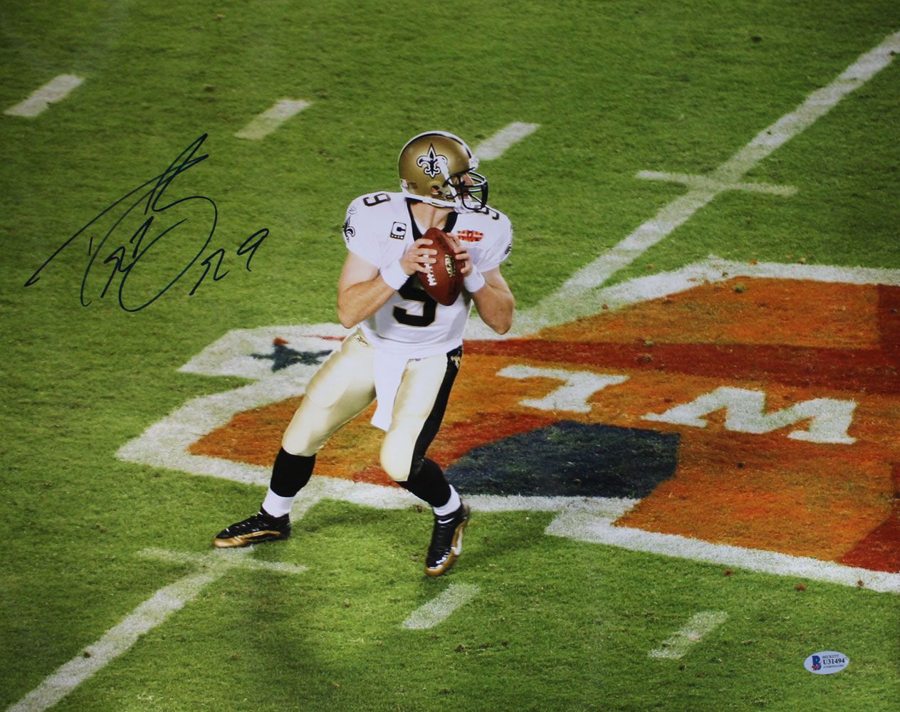 Drew Brees Autographed/Signed New Orleans Saints 16x20 Photo BAS