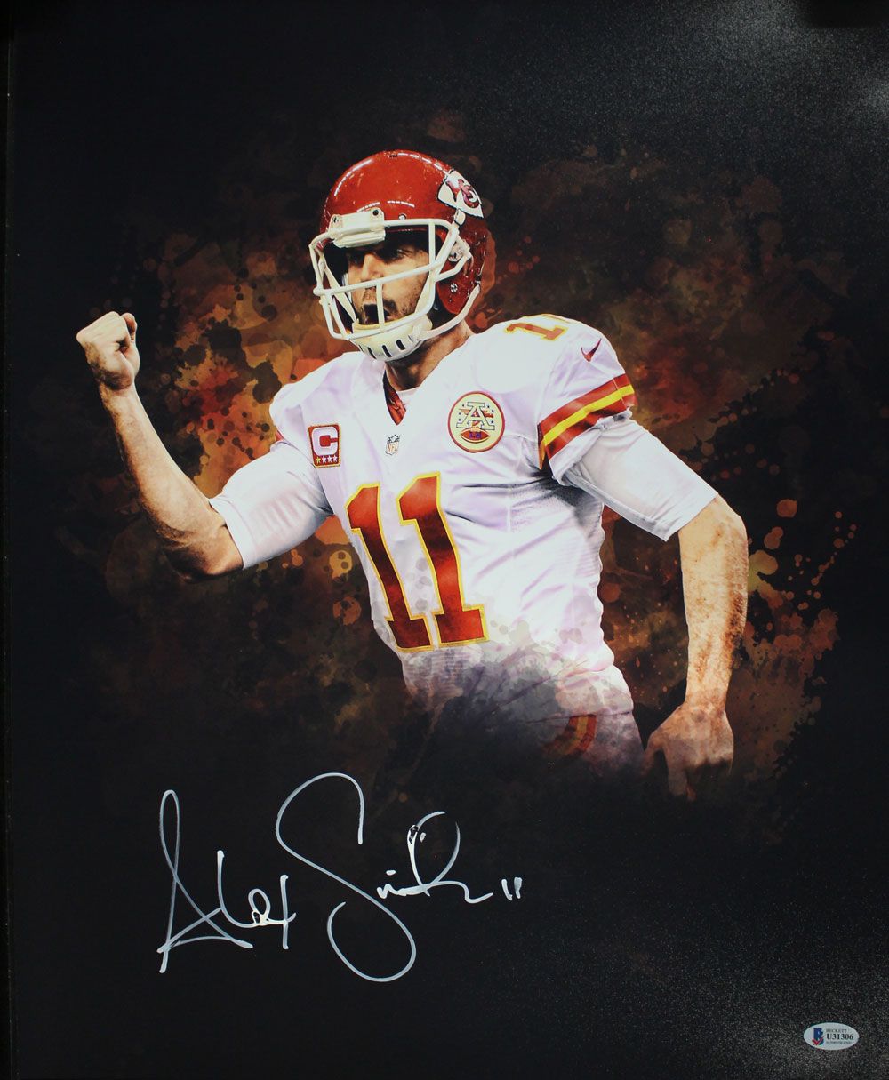 Alex Smith Autographed/Signed Kansas City Chiefs 16x20 Photo BAS