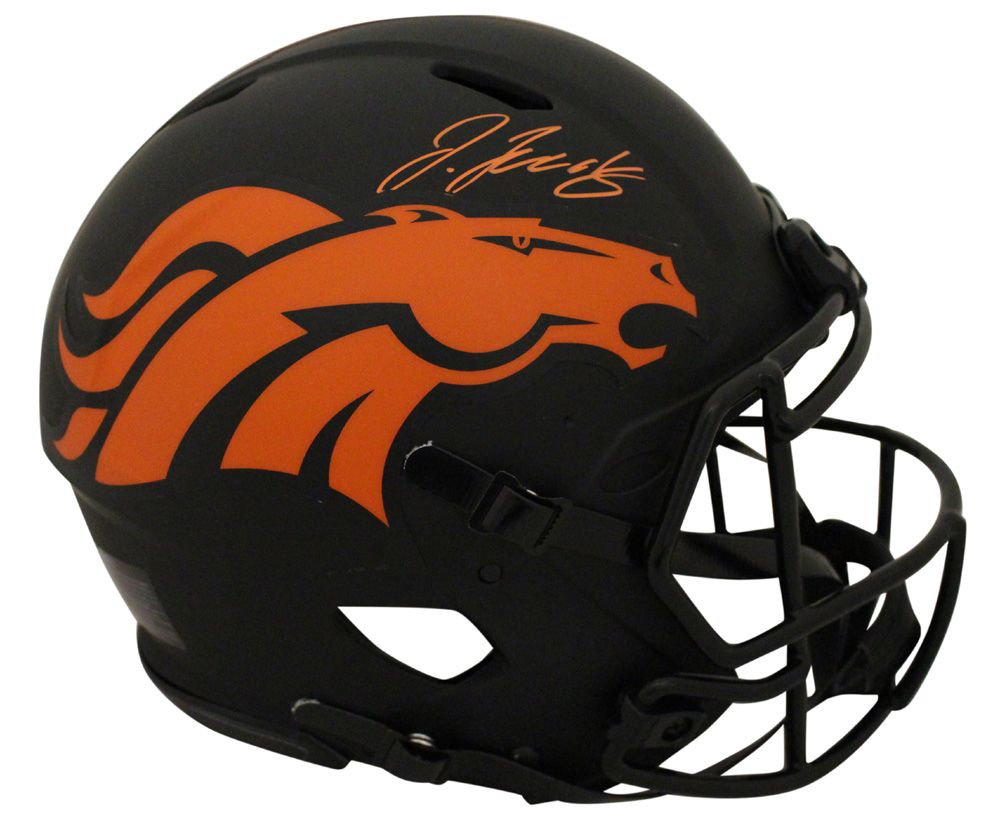 Jerry Jeudy Autographed Denver Broncos Authentic Eclipse Helmet BAS