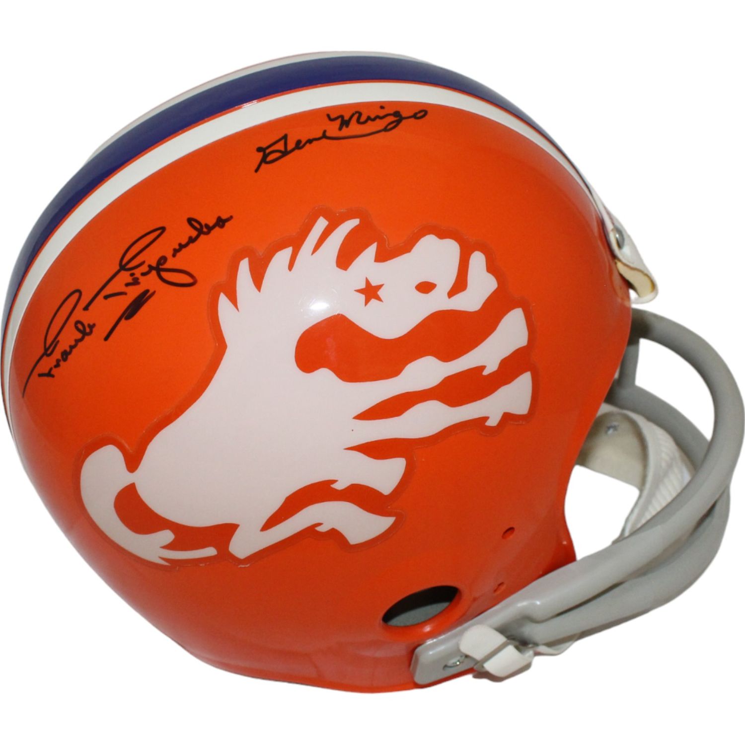 Frank Tripuka &amp; Gene Mingo Signed F/S VSR4 62-65 2-Bar RK Helmet BAS 44290