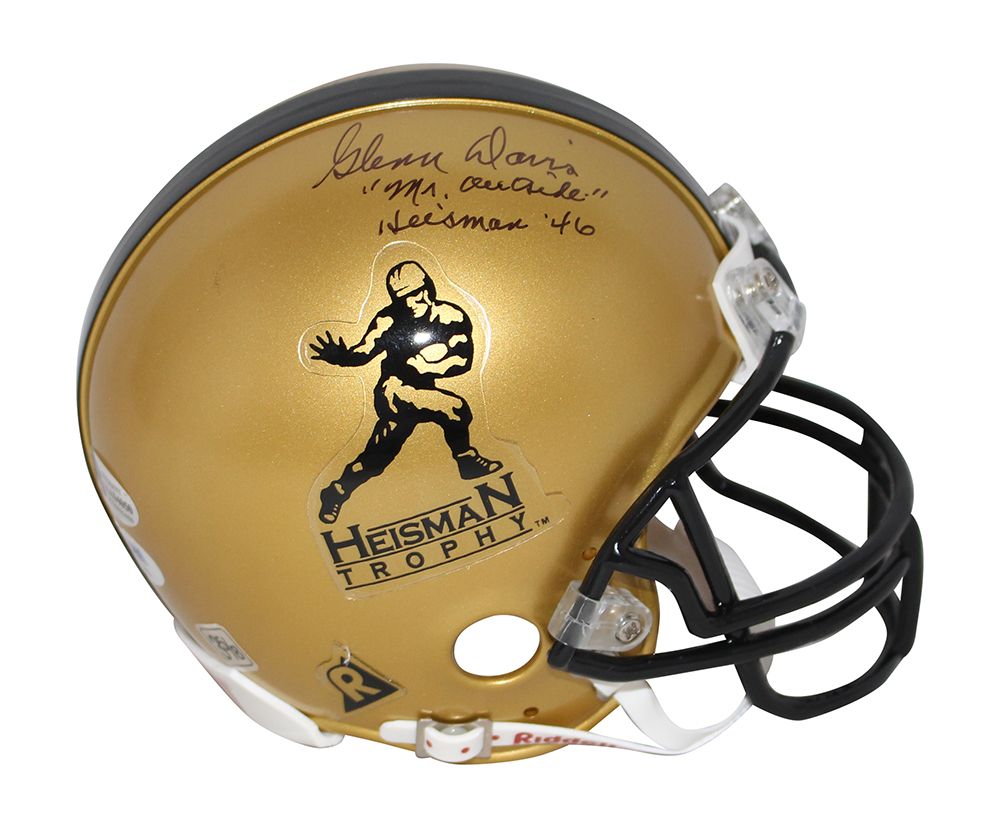 Glenn Davis &amp; Doc Blanchard Autographed Heisman Mini Helmet 2 Insc PSA