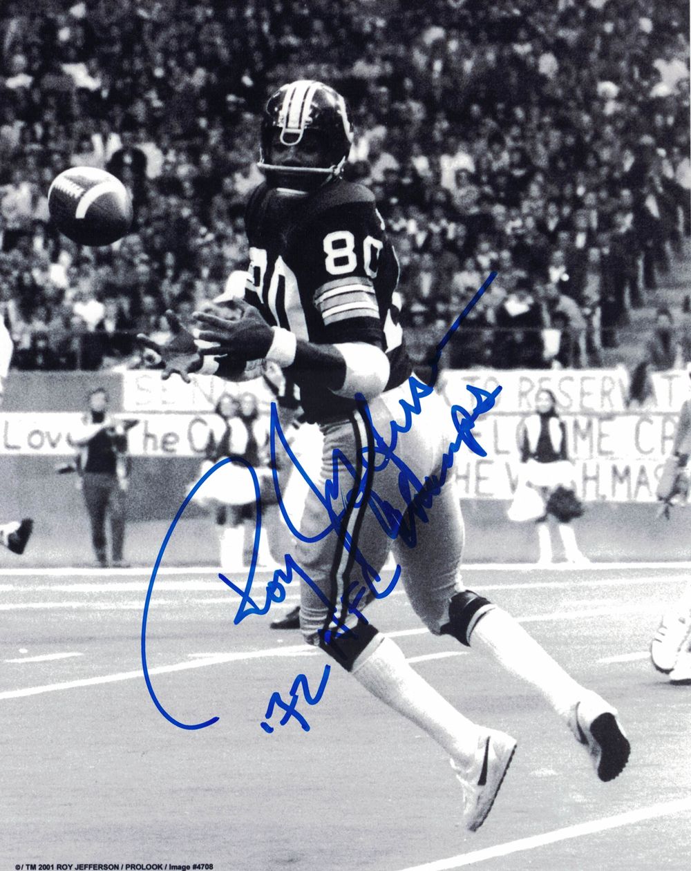 Roy Jefferson Autographed Washington Redskins 8x10 Photo NFC Champs