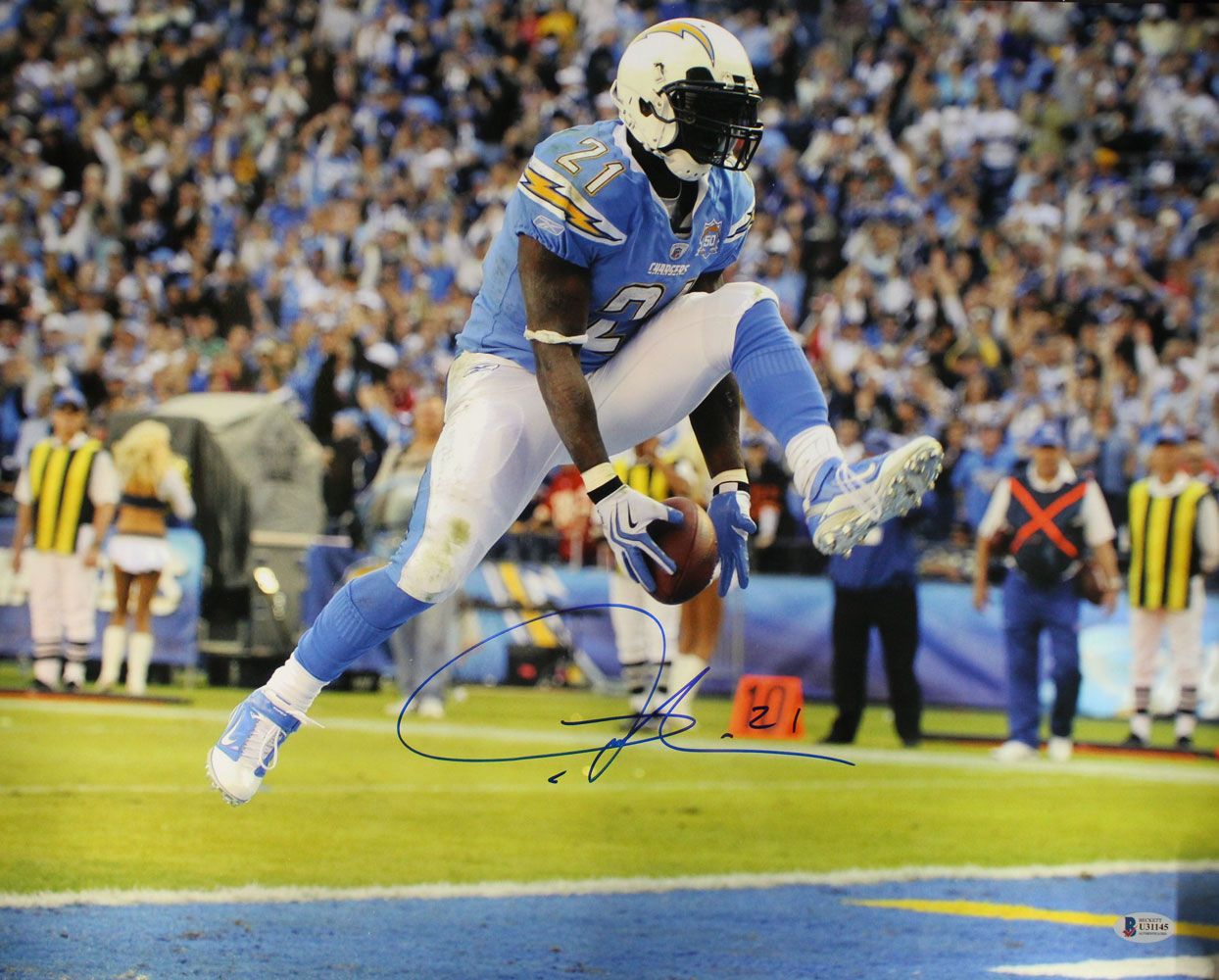 Ladainian Tomlinson Autographed San Diego Chargers 16x20 Photo BAS
