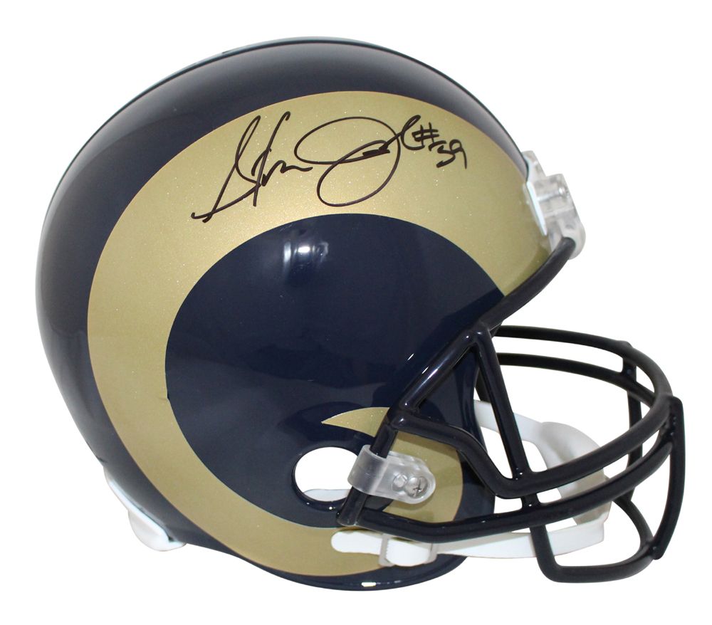 Steven Jackson Autographed/Signed St Louis Rams Replica Helmet BAS