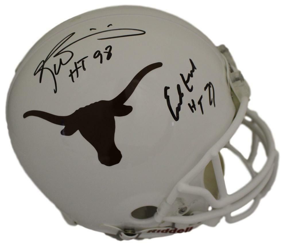 Earl Campbell &amp; Ricky Williams Autographed Texas Longhorns Proline Helmet HT JSA