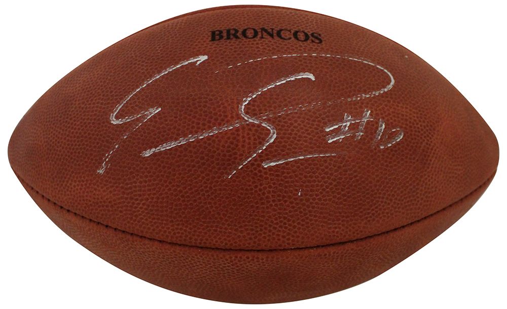 Emmanuel Sanders Signed Denver Broncos Team Issued Official Football BAS