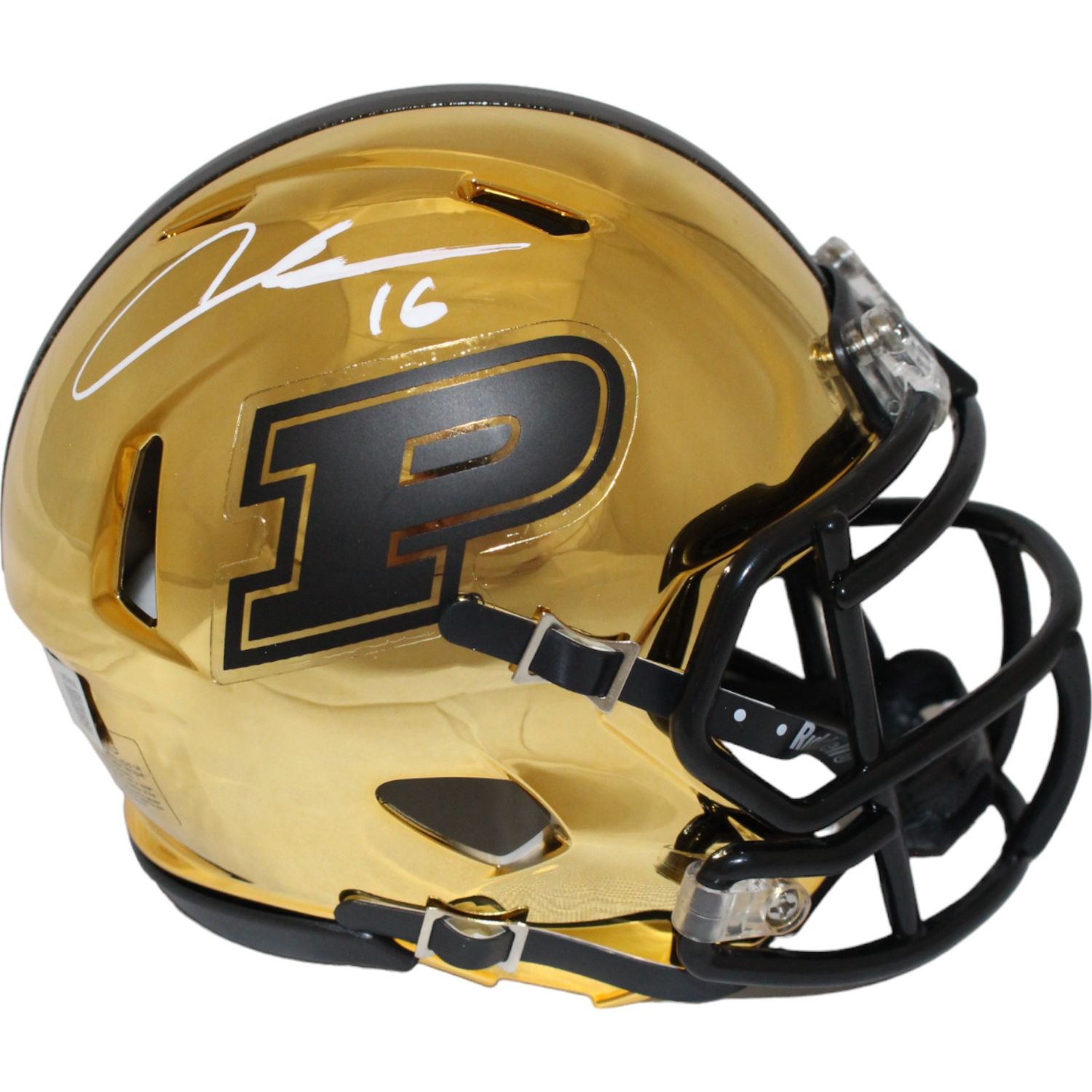 Aidan O&#39;Connell Signed Purdue Boilermakers Chrome Mini Helmet Beckett