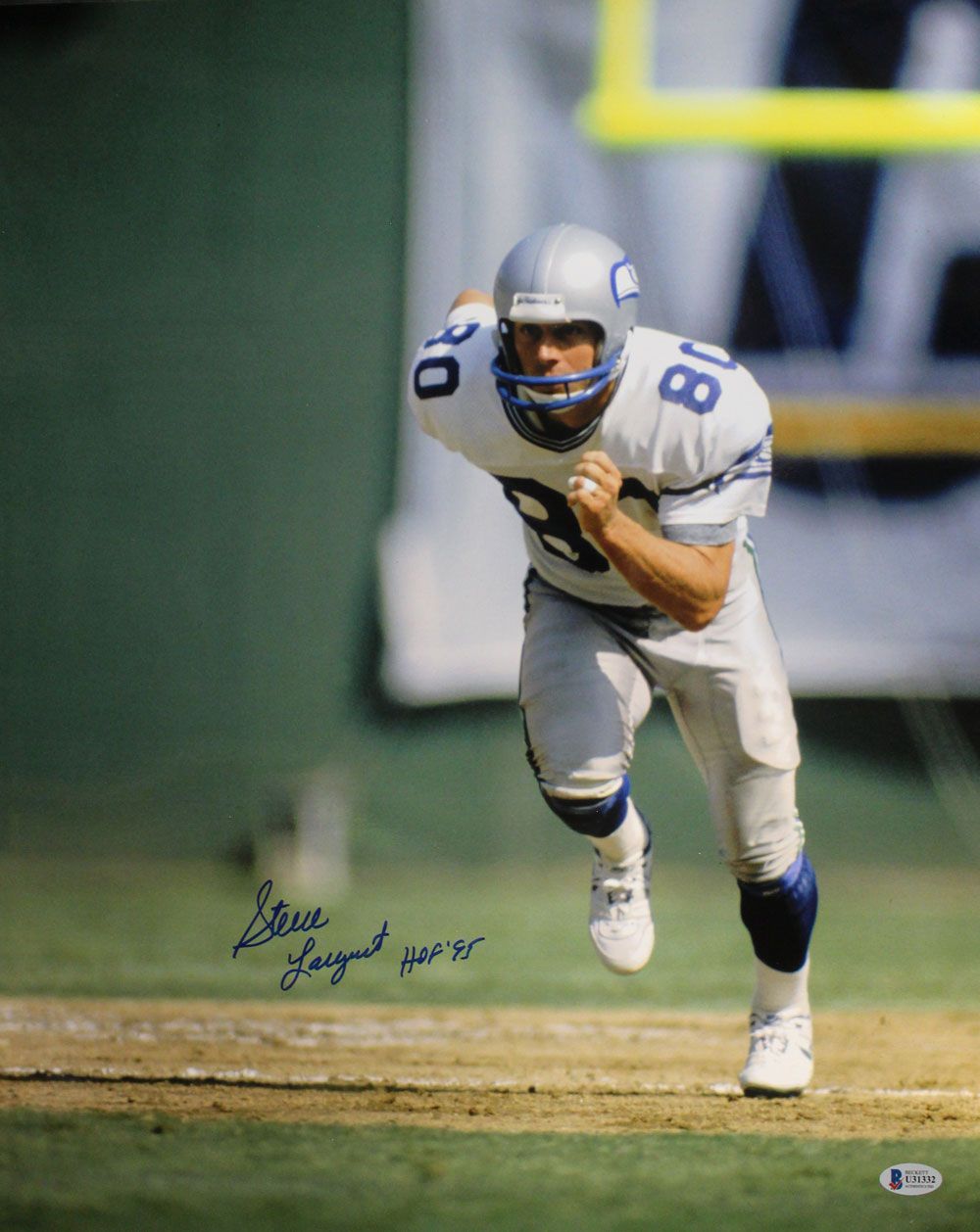 Steve Largent Autographed/Signed Seattle Seahawks 16x20 Photo HOF BAS