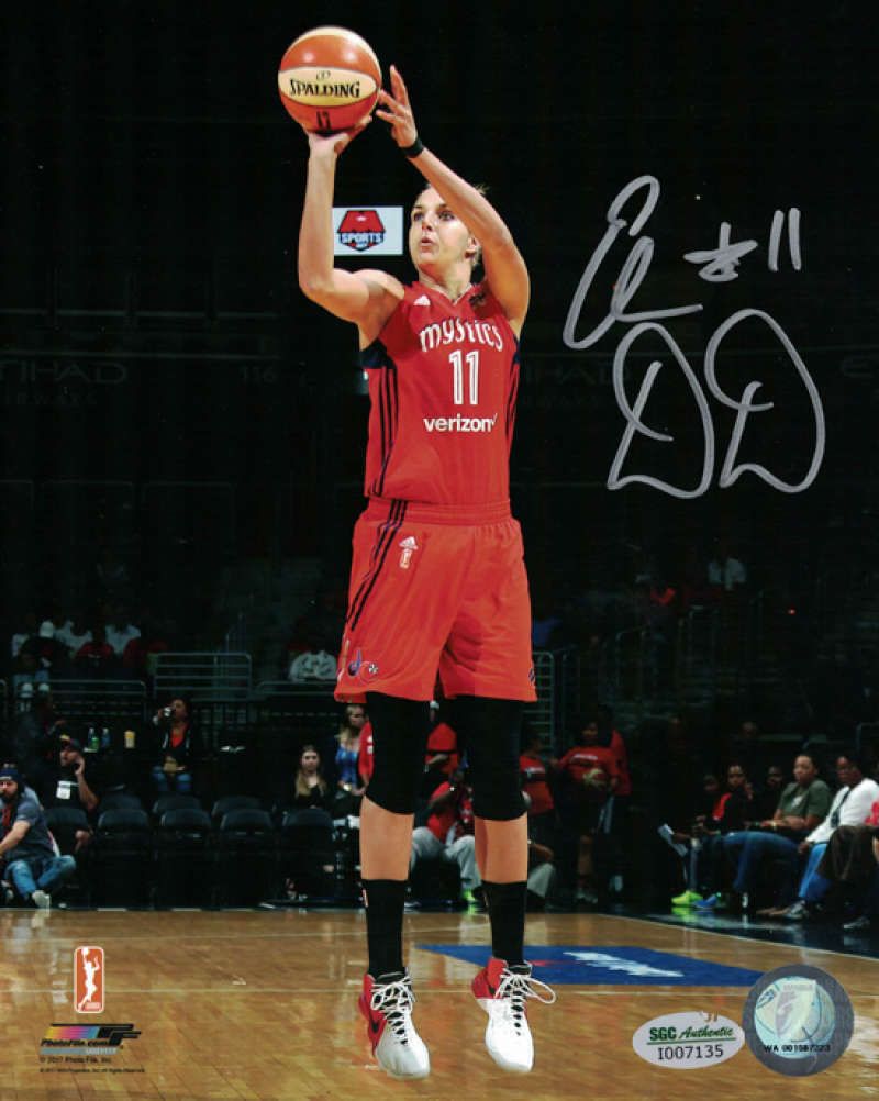 Elena Delle Donne Autographed Washington Mystics 8x10 Photo Red SGC