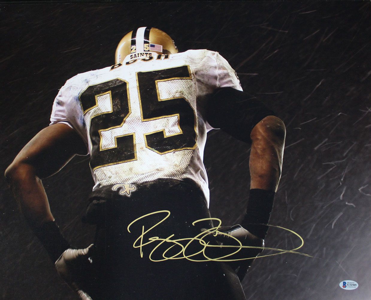 Reggie Bush Autographed/Signed New Orleans Saints 16x20 Photo BAS