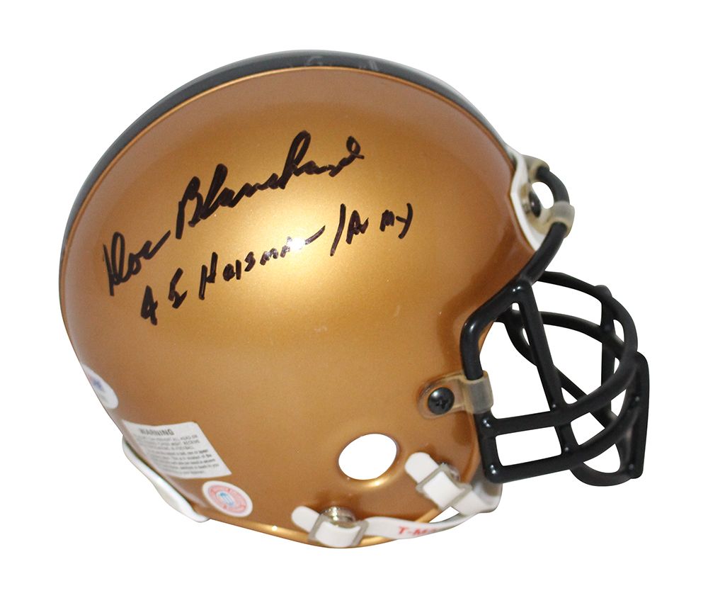 Glenn Davis &amp; Doc Blanchard Signed Army Black Knights Mini Helmet PSA