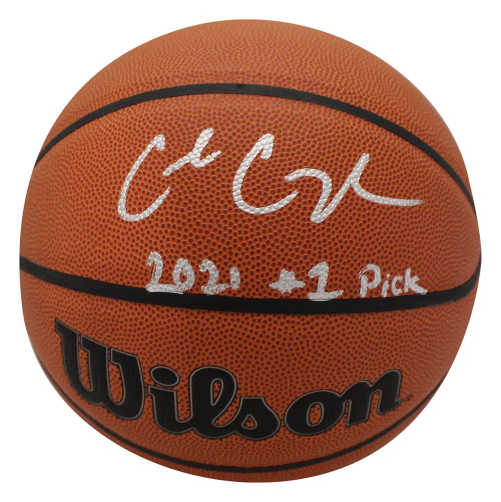 Cade Cunningham Autographed Wilson Basketball 2021 #1 Pick Pistons FAN